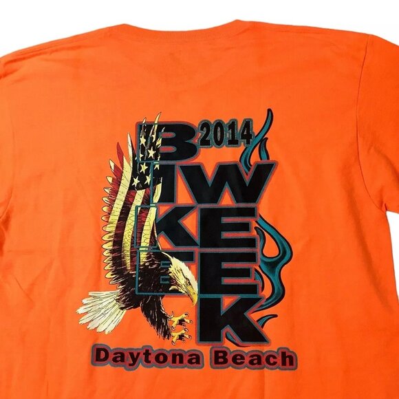 Mens Bike Week Daytona Beach 2014 Motorcycle T Shirt Size Large - Picture 5 of 8